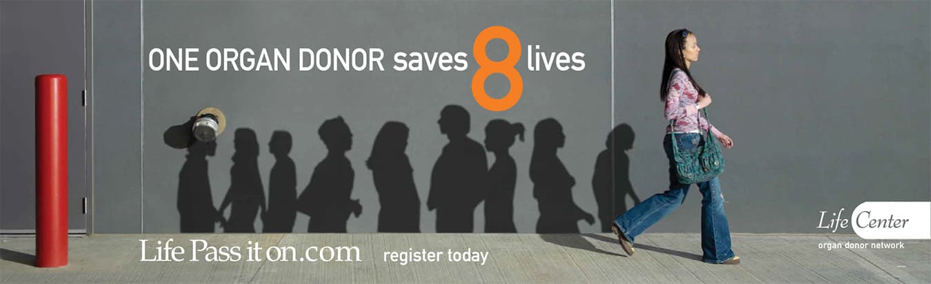 LifeCenter campaign rotary billboard